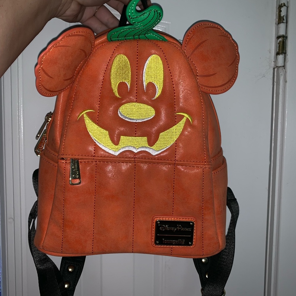 Disney Mickey pumpkin loungefly backpack
